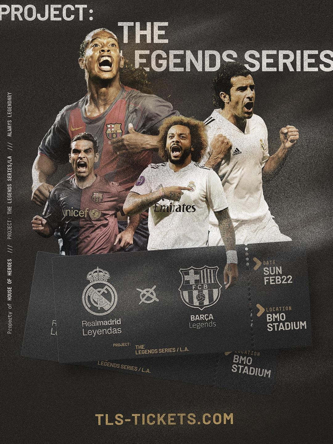 The Legends Series football event poster
